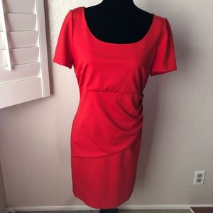Diane Von Furstenberg No Size Dress Red Ruched